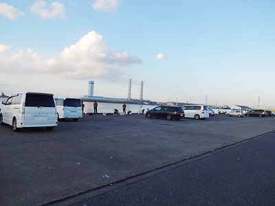 富津新港の釣り場混雑状況